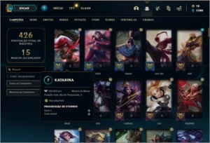 Conta platina 3 com 145 champs e 136 skins (1 Prestigio) - League of Legends LOL