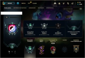 Conta platina 3 com 145 champs e 136 skins (1 Prestigio) - League of Legends LOL