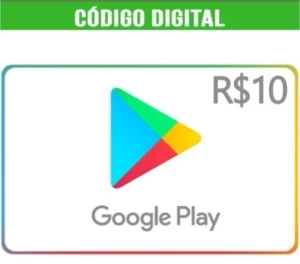 Cartão Google Play Brasil R$10 Reais Store
