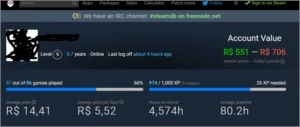 Conta Steam 9 anos lvl 9