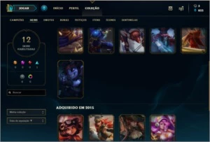 CONTA PLATINA 2, 46 CAMPEOES, 12 SKINS - League of Legends LOL