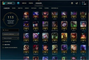 CONTA PLATINA 2, 46 CAMPEOES, 12 SKINS - League of Legends LOL
