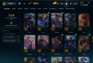 Mestre com 85 Champs e 13 Skins - League of Legends LOL