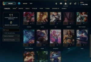 Conta MESTRE com 23 Champs e 2 Skins (70% de WinRate) - League of Legends LOL