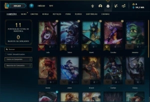 Conta MESTRE com 23 Champs e 2 Skins (70% de WinRate) - League of Legends LOL