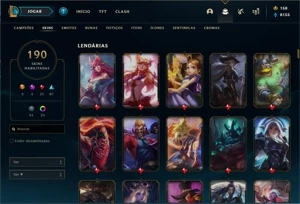 Conta LEAGUE OF LEGENDS com skins prestigio e muito mais ! LOL