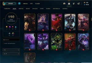 Conta LEAGUE OF LEGENDS com skins prestigio e muito mais ! LOL