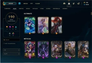 Conta LEAGUE OF LEGENDS com skins prestigio e muito mais ! LOL