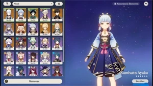 Conta Genshin Impact, AR 56 com 15 itens 5 estrelas