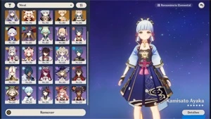 Conta Genshin Impact, AR 56 com 15 itens 5 estrelas