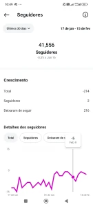 Conta Instagram com 41k feminina