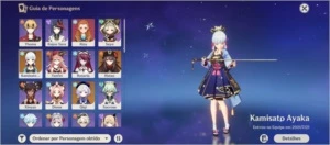 Conta com Ayaka, Hutao e Quqi + túmulo do lobo AR 52 - Genshin Impact