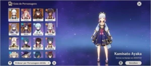 Conta com Hutao, Ayaka, Mona e Keqing AR43 - Genshin Impact