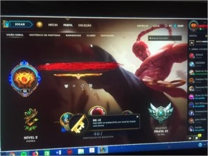 CONTA NO LOL, GOLD SEASON PASSADA + 136 SKINS. - League of Legends