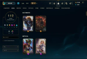 Esmeralda 4 com TODOS os Champs e 112 Skins ( MAIN SUP ) - League of Legends LOL