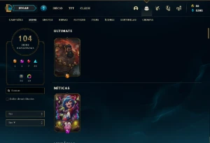 Conta de lol (full acesso) prata 3 , 130 campeões e 104 skin - Apex Legends