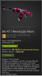 VENDO CONTA CS GO..SUPREMO QUASE GLOBAL .. 500 REAIS DE SKIN - Counter Strike