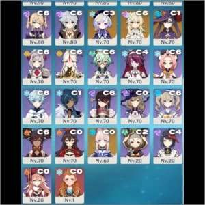 CONTA HIGH TIER COM QUASE TODOS 5⭐ DISPONÍVEIS ATÉ O MOMENTO - Genshin Impact
