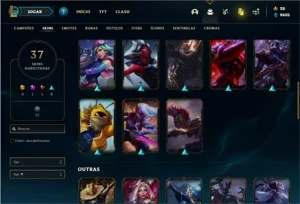 Conta prata 2 com 150 Champs e 37 Skins (Criada em 2012) - League of Legends LOL