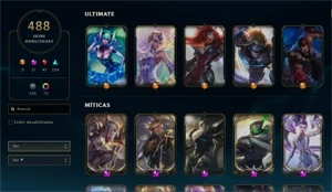 Conta Nivel 414 , Diamante IV, 488 Skins - League of Legends LOL