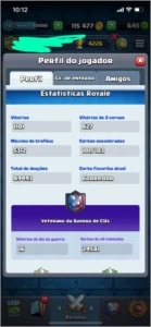 Conta Clash Royale