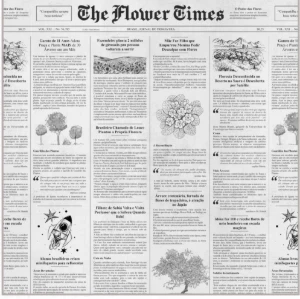 Papel Kraft - Flower Times (59x80cm) - 50 folhas - Artesanato e Personalizados