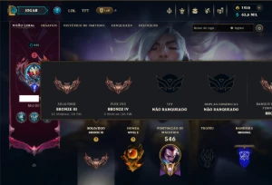 Bronze 3 com TODOS os Champs e 288 Skins +7 Prestigios