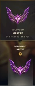 Conta Mestre 60% win rate, 7 vitorias pro GM - League of Legends LOL