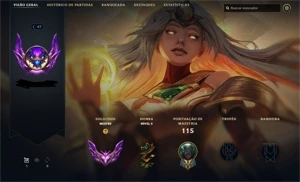 Conta Mestre 60% win rate, 7 vitorias pro GM - League of Legends LOL