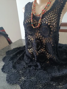 Saída de Praia em Crochê - Artesanato e Personalizados