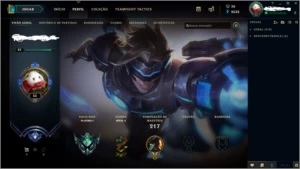 Conta Platina 1 75pdl / 62 SKINS (1 ULTIMATE) / 111 campeões - League of Legends LOL