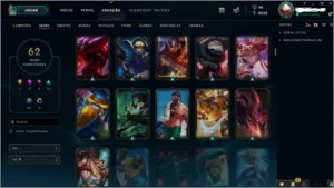 Conta Platina 1 75pdl / 62 SKINS (1 ULTIMATE) / 111 campeões - League of Legends LOL