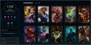 CONTA DE LOL PLATINA 2 // 128 SKINS // 129 CHAMPS - League of Legends