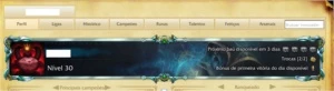 PLATINA 4 COM BORDA PLATINA TODOS CHAMPS, 90 SKINS + 11 PAg - League of Legends LOL