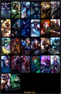 Conta ouro c/ borda 118 campeões e 26 skins - League of Legends LOL