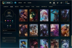 Conta prata 3 com 50 champs e 35 skins +1 Prestigio da Fiora - League of Legends LOL