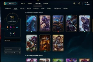 CONTA LOL SKIN'S, BORDA OURO, BORA PARA SMURF - League of Legends