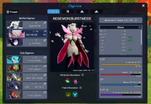 Conta Digimon Super Rumble-Omnimon,Lilithmon e RosemonBurstM
