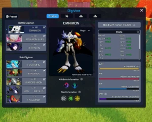 Conta Digimon Super Rumble-Omnimon,Lilithmon e RosemonBurstM