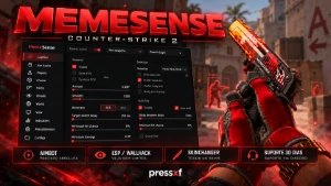 MemeSense Cheat CS2 | Aimbot + ESP + SkinChanger + Suporte - Counter Strike