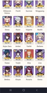 Genshin Impact - AR 56 América - 6 Personagens T5 3 Arma T5