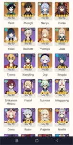 Genshin Impact - AR 56 América - 6 Personagens T5 3 Arma T5