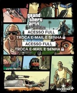 Gta San Andreas | Full Acesso | Troca Tudo (E-Mail E Senha)