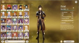 Conta Genshin Impact AR 57 10 Personagens 5* 5 Armas 5* Mais