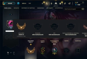 Ouro 4 com 30  Champs e 9 Skins + 5 Espolios - League of Legends LOL