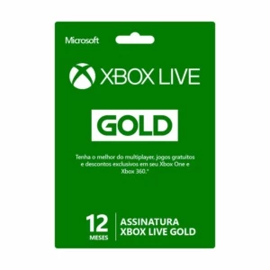 Cartão Xbox Live - 12 Meses GOLD