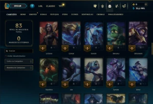 Platina 4 com 75 Champs e 46 Skins ( SUP / ADC / MID ) - League of Legends LOL