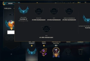 Platina 4 com 75 Champs e 46 Skins ( SUP / ADC / MID ) - League of Legends LOL