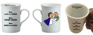 Caneca Pai Super-Herói Personalizada - 240 ml - Artesanato e Personalizados