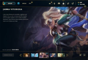 Conta ouro 4 com 558 Skins + 4 Raras + 20 Icones Raros - League of Legends LOL